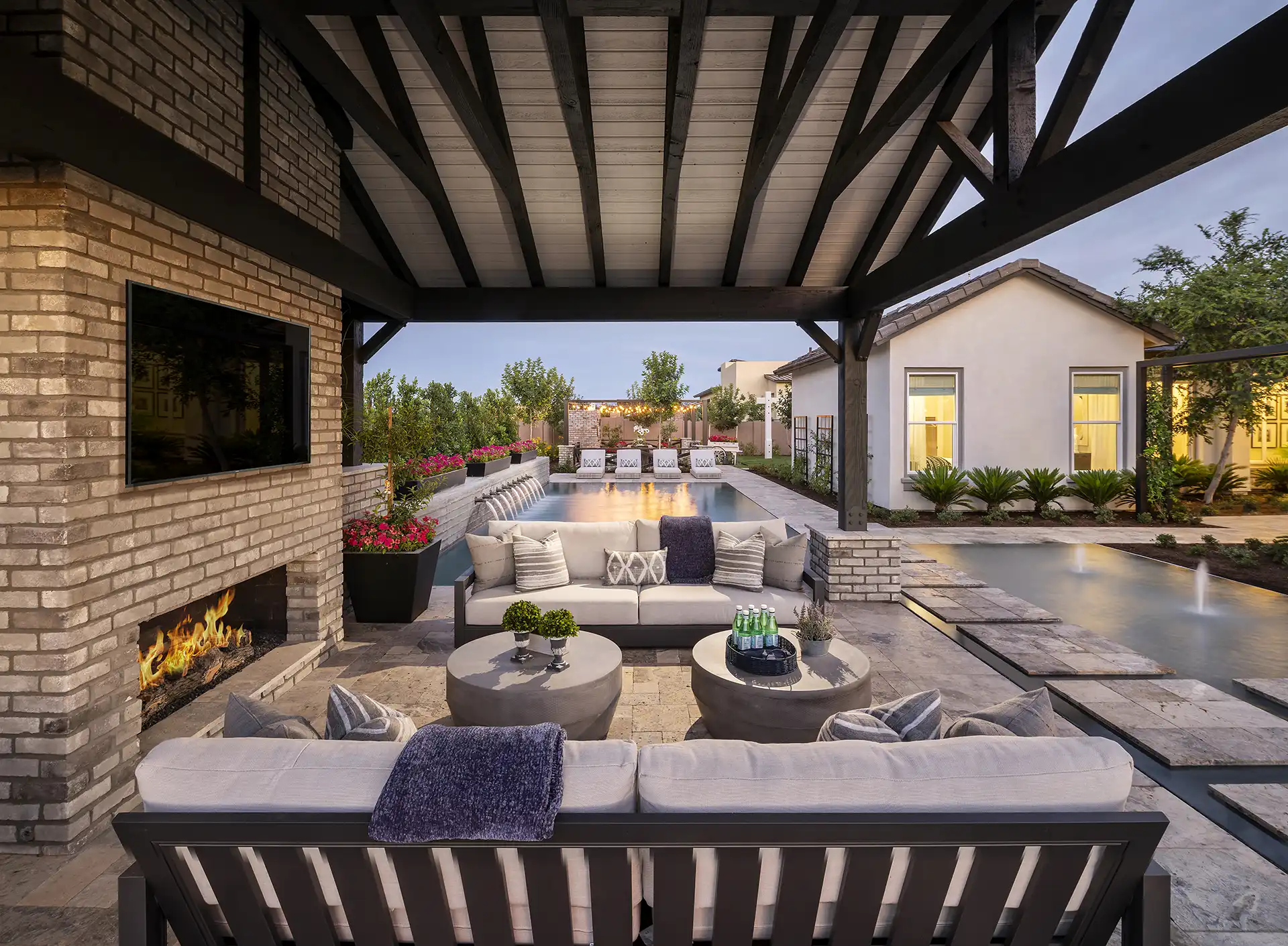 Scottsdale outdoor living patio with desert landscaping